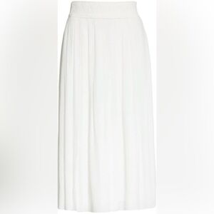 rag & bone White Maxi Skirt with Fluid Draping